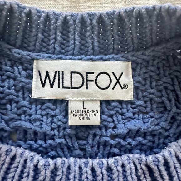 Wildfox Perf Chunky Sweater Monday Blues Bobbles Crewneck Boho Large Texture - Picture 5 of 6